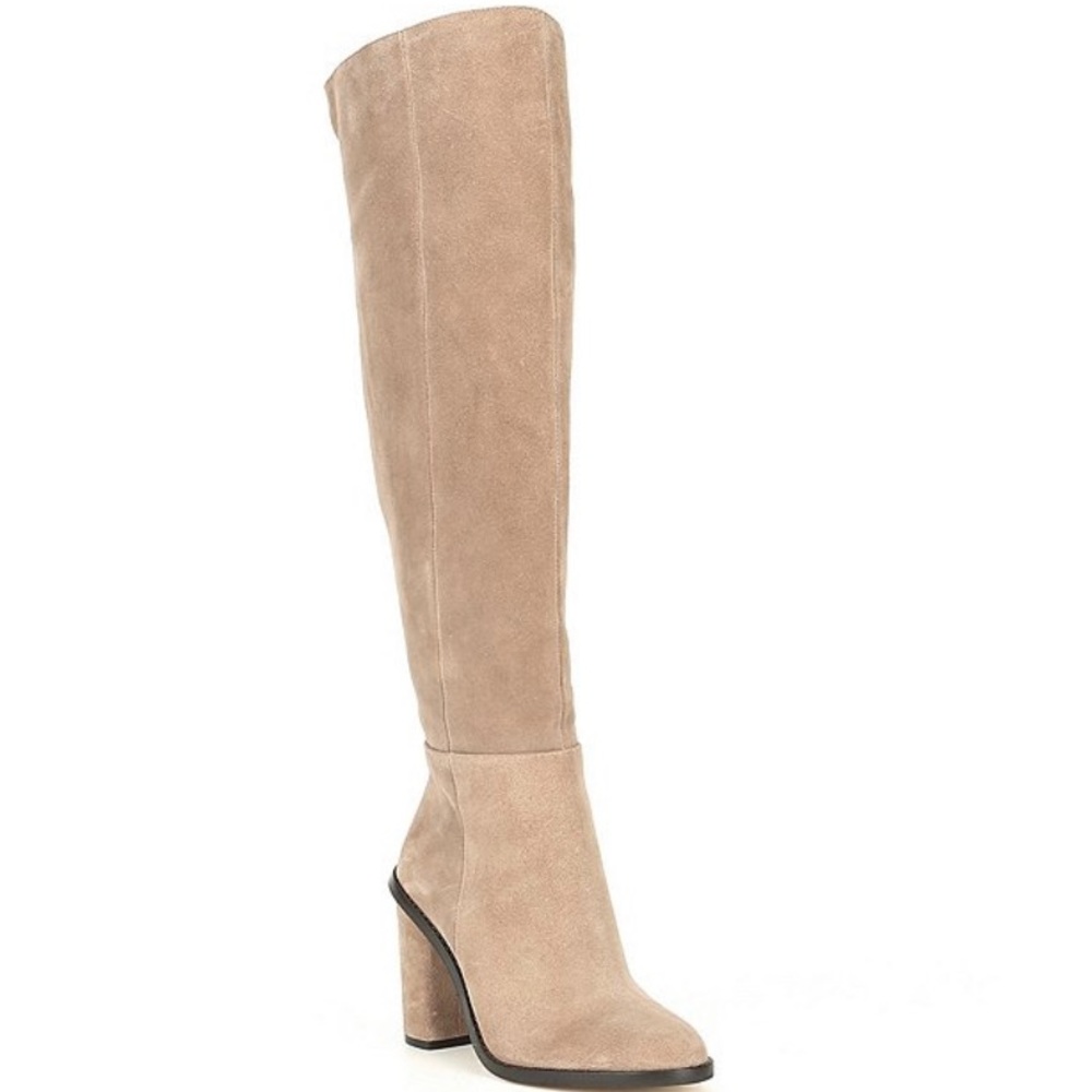 Gianni Bini Suede Over-the-Knee Block Heel Boots